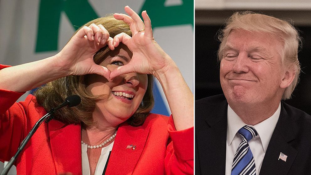 Karen Handel och Donald Trump.