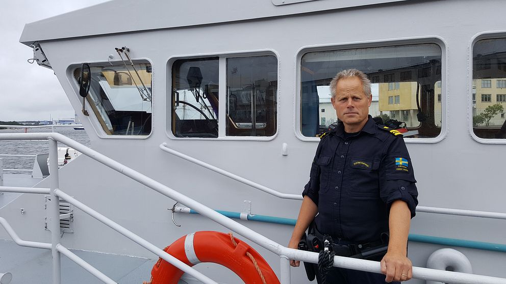 Befälhavaren Patrik Mathiasson på Kustbevakningen