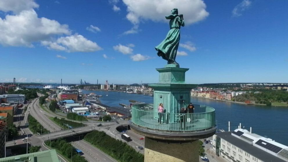 Sjömanstornet – inget för den höjdrädda. Så ser det ut 62 meter över havet.