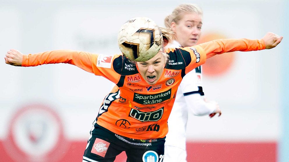 Belgiens Lorca van de Putte känner den svenska fotbollspubliken igen. Hon spelar till vardags i Kristianstad.