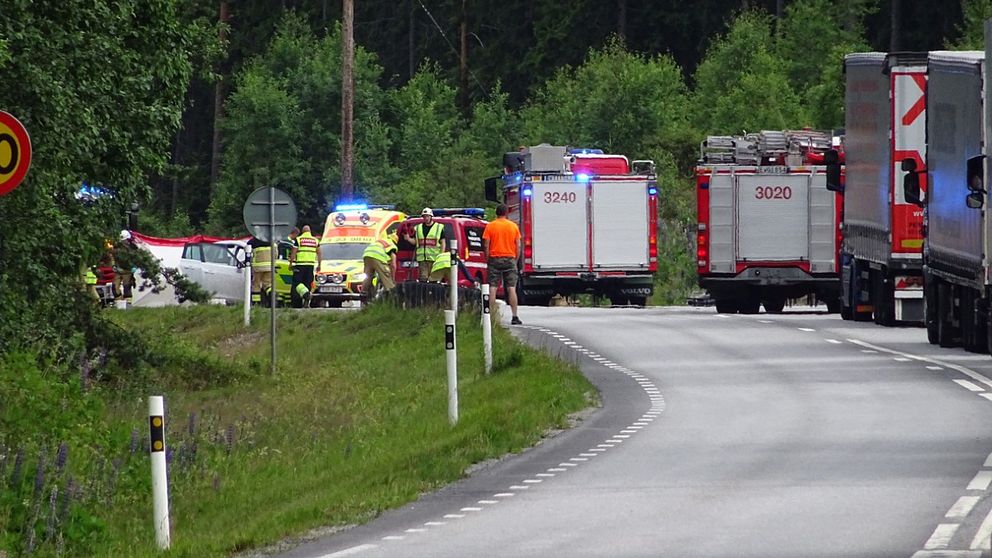 Olycka på riksväg 50 vid Lindesberg