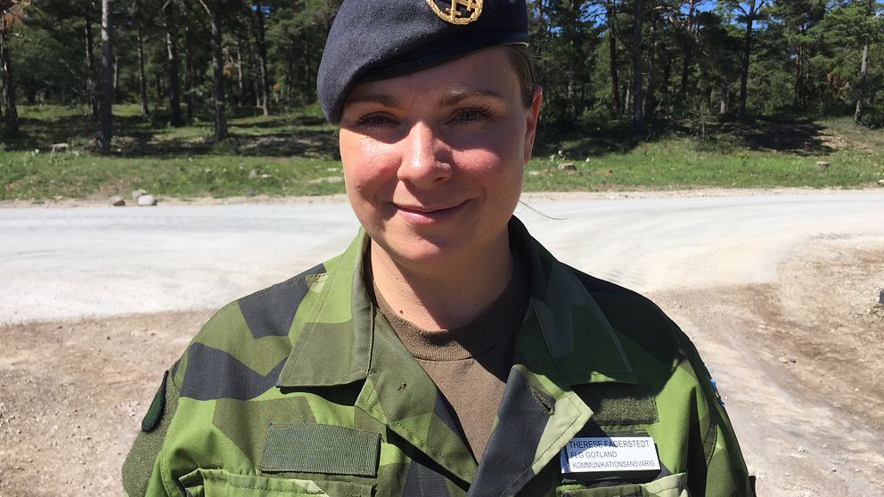 Therese Fagerstedt Försvarsmaktens informatör på Gotland