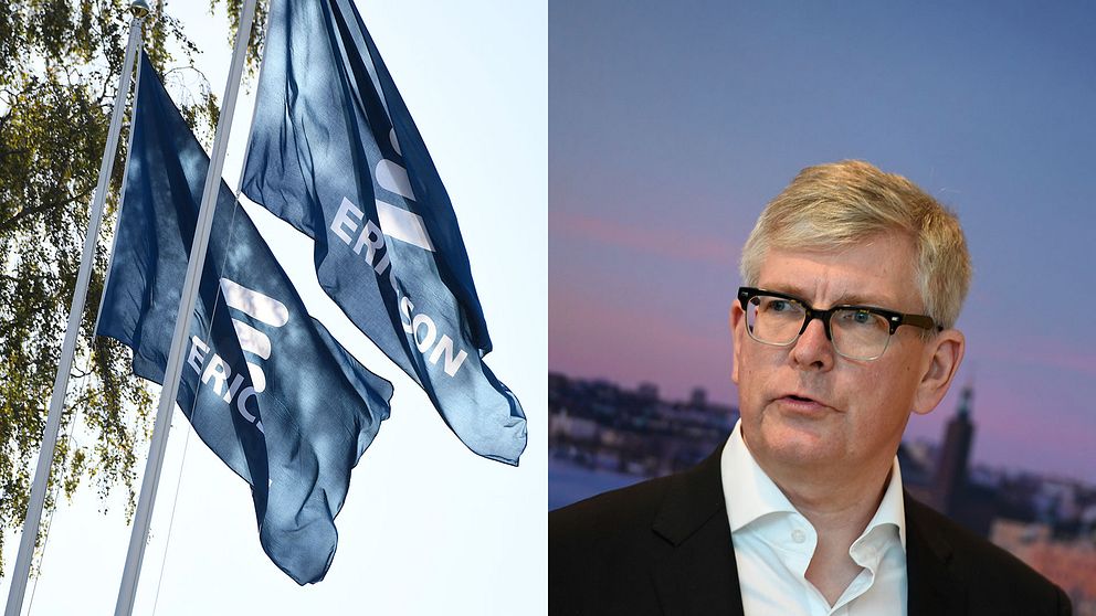Ericssons vd Börje Ekholm på pressträff i samband med företagets årsstämma i Kistamässan.tidigare i år.