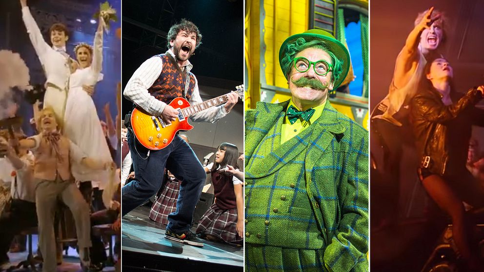 Bilder från Half a sixpence, School of rock, The wind in the willows och Bat out of hell.