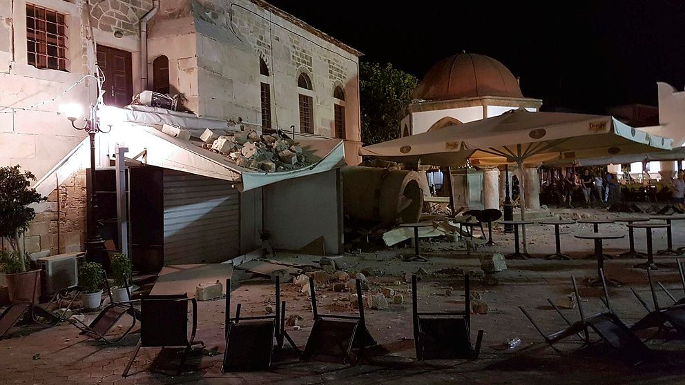 Jordbävning på grekiska ön Kos.