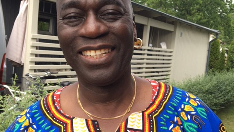 Ebou Badjie, ordförande i gambiska föreningen i Uppsala.