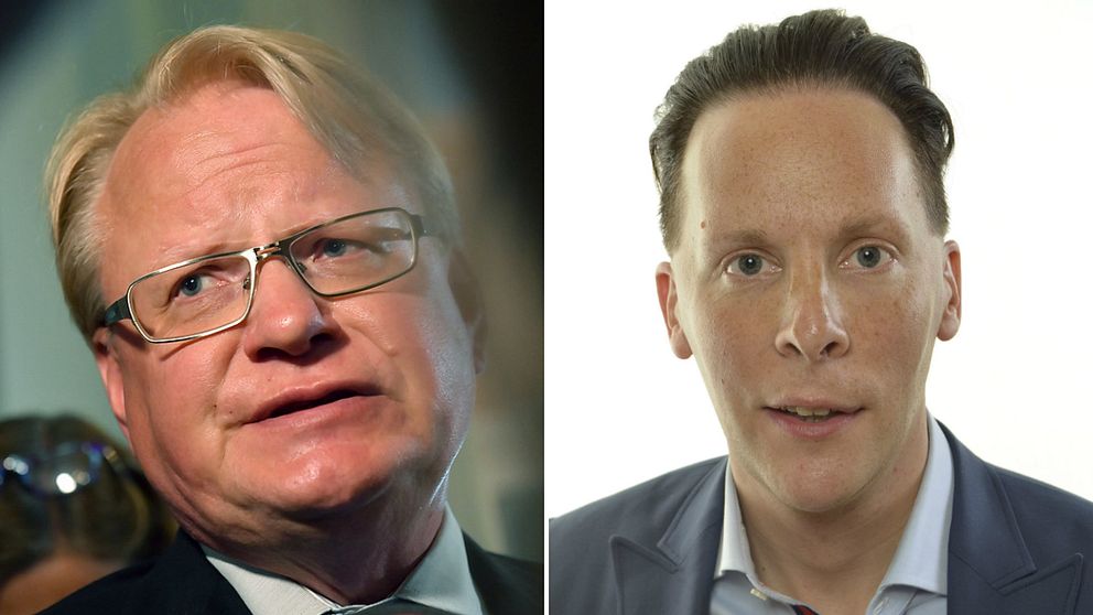 försvarsminister Peter Hultqvist och Mats Green (M)