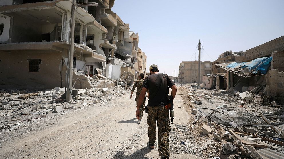 SDF-krigare i Raqqa, Syrien