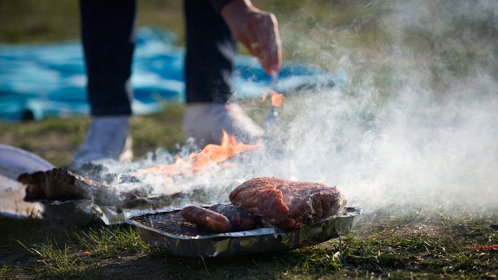 Engångsgrill.