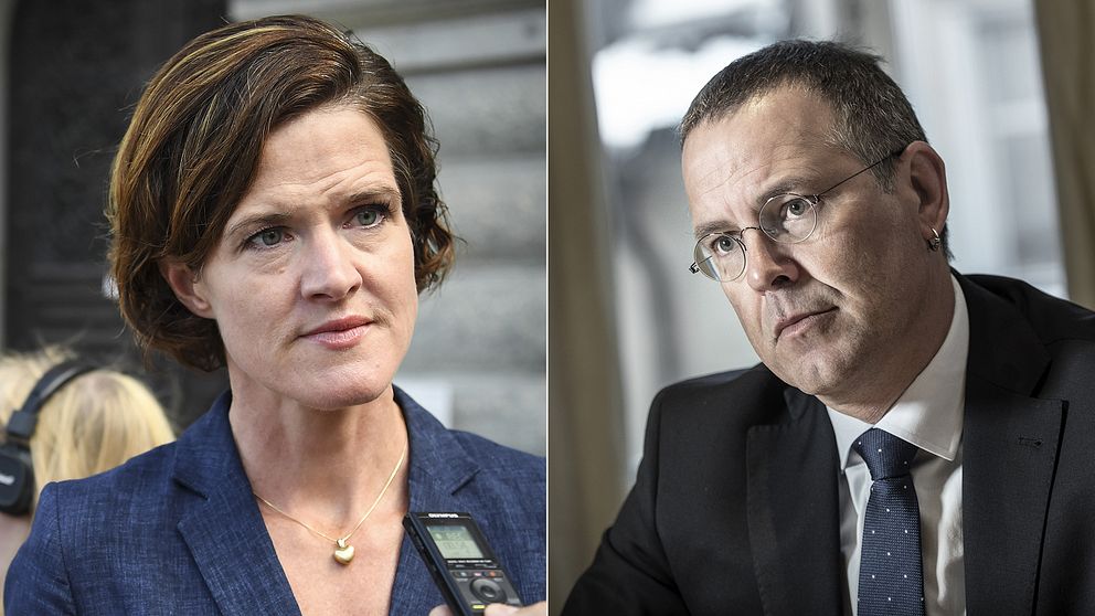 Moderatledaren Anna Kinberg Batra och förre finansministern Anders Borg.