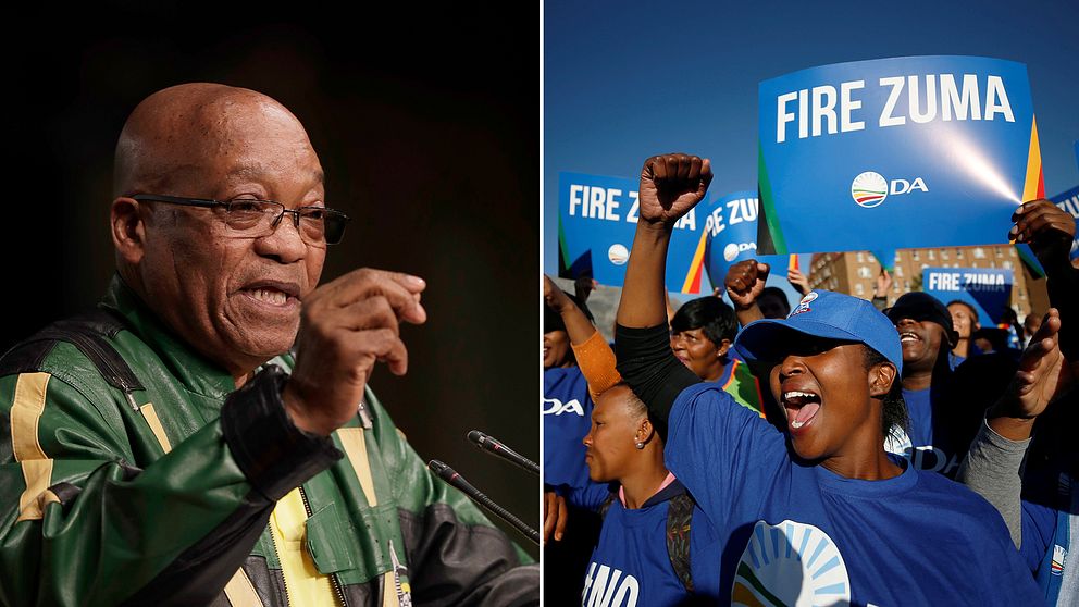 President Jacob Zuma tappar allt mer av folkets stöd men har grepp om statsapparaten.
