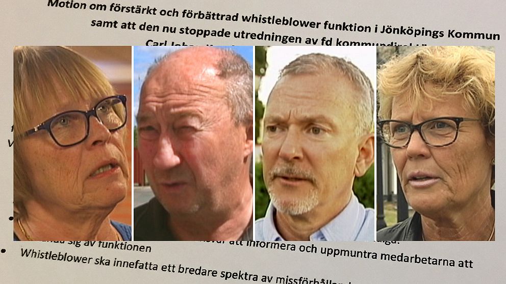 motionen och porträtt på de fyra f d moderaterna