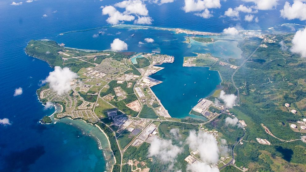Flygbild över Guam