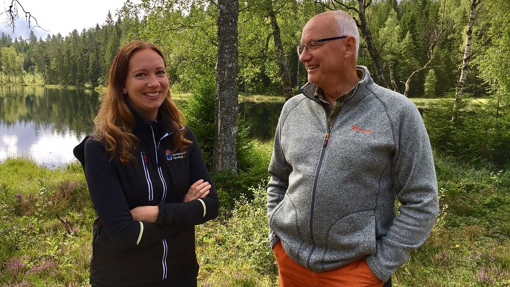Sandra Woronin och Bengt Epperlein på plats i Mangskog
