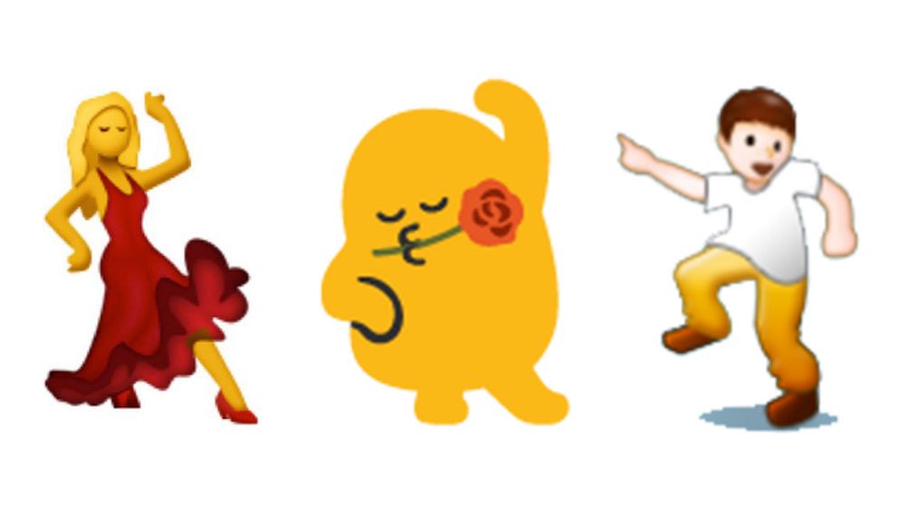 Apple, Google och Samsungs dansande emoji förr i tiden.