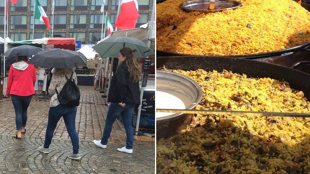 Det italienska matmarknaden på Skärgårdsfesten slapp besök av kommunens miljöinspektörer.