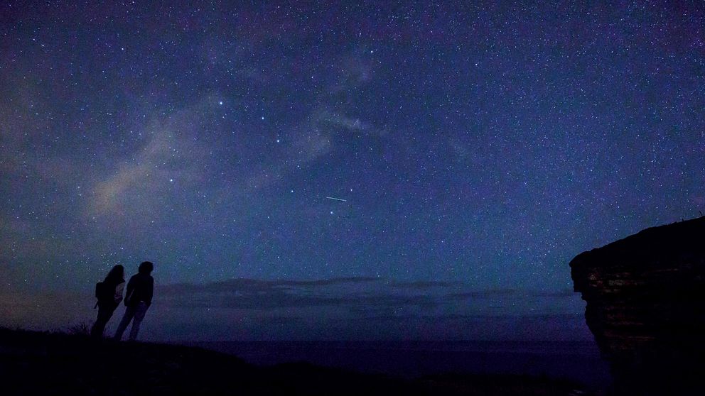 Meteorregnet ovanför Comillas, Spanien.