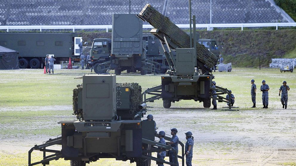 Robotförsvarssystemet PAC-3 har satts upp på fyra platser i Japan. Bilden är från Konan i Kochiprefekturen.