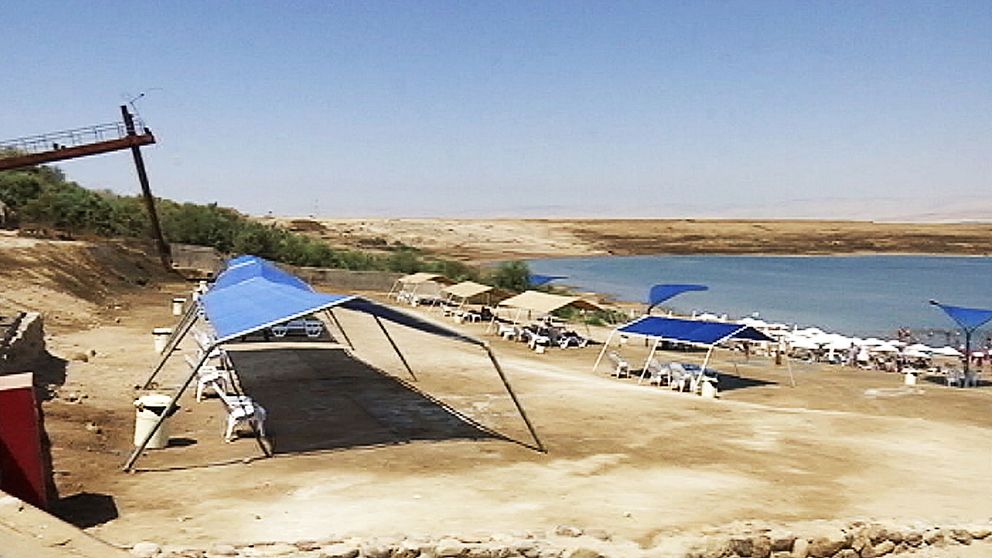 Badplats vid Döda havet.