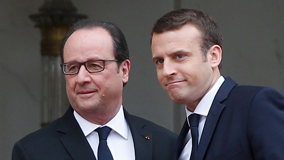 François Hollande och Emmanuel Macron