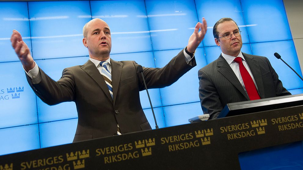 Fredrik Reinfeldt och Anders Borg.