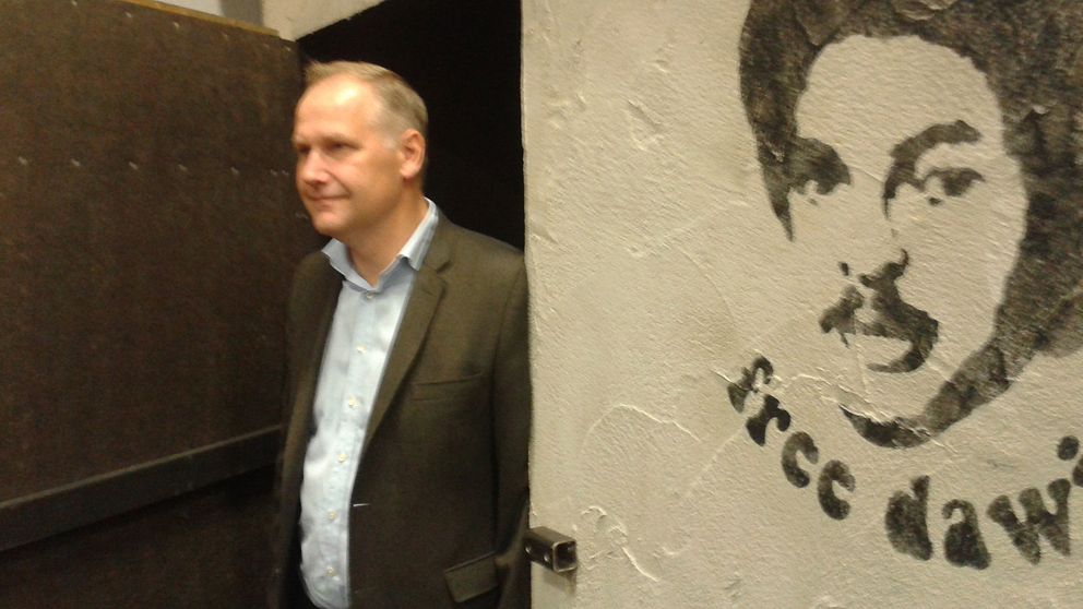 Jonas Sjöstedt besökte Dawit Isaaks cell på bokmässan