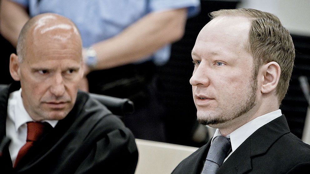 Geir Lippestad och Anders Behring Breivik.
