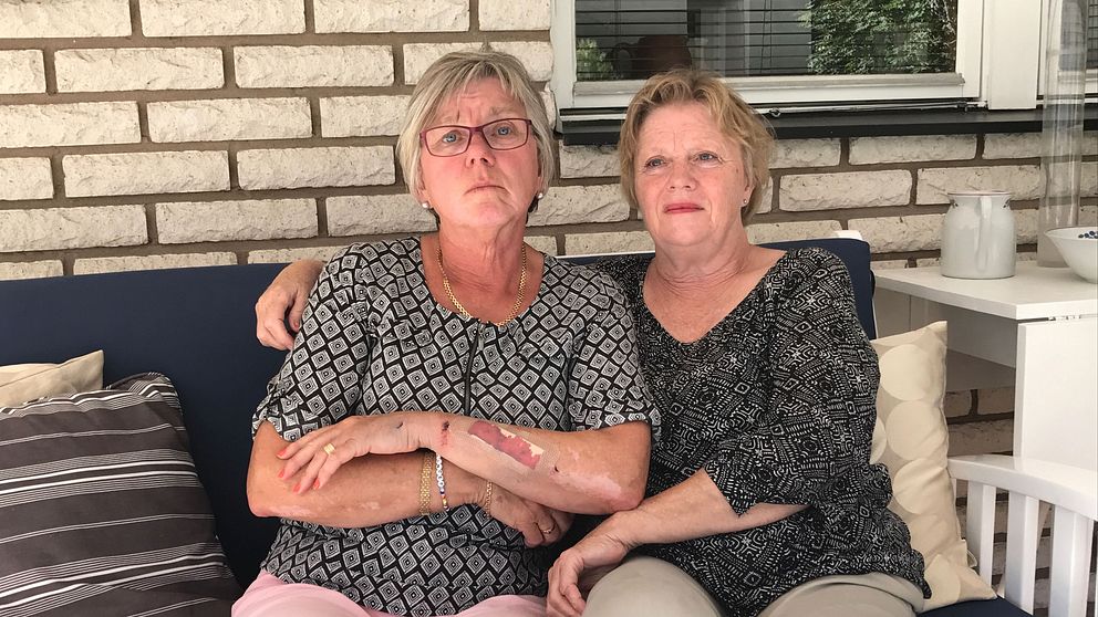 Gertrud Alexandersson och Gun-Britt Andersson fick vara med om en skräcktur på skärgårdfärjan M/F Ungskär.