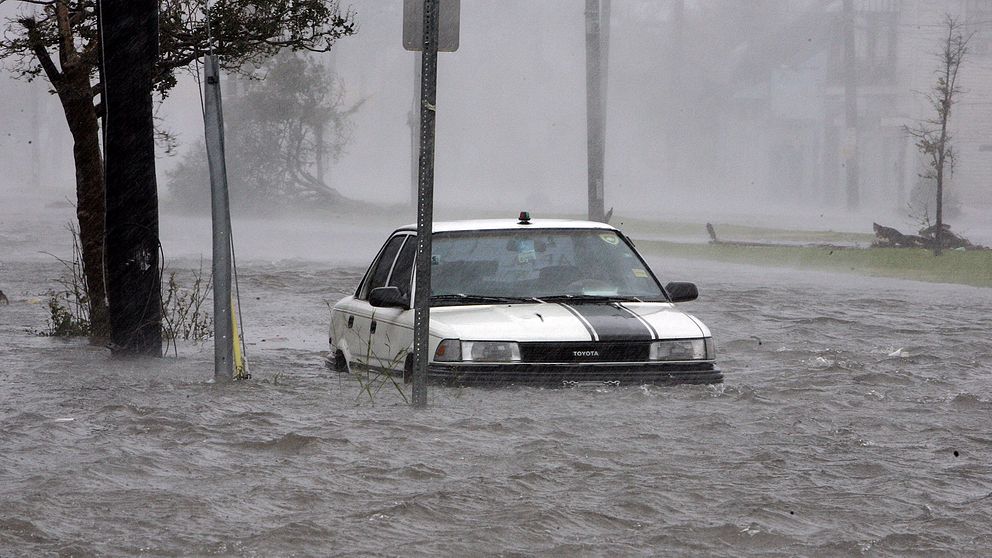 Översvämningar i New Orleans, Louisiana efter orkanen Katrina 2005.