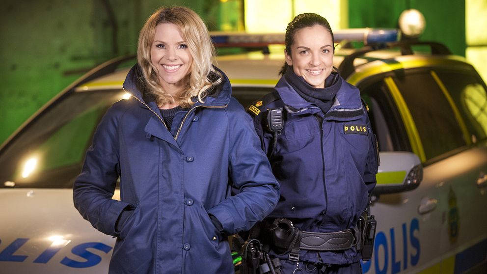 Programledaren Sofia Rågenklint och polisen Alexandra Goncalves.