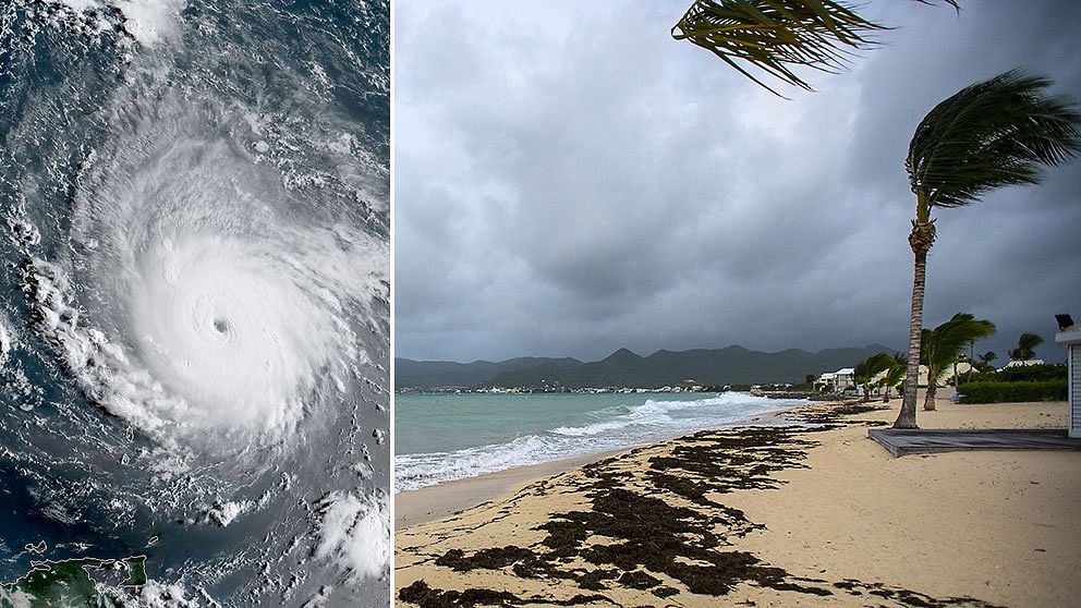 Orkanen Irma har dragit in över paradisön Saint Martin