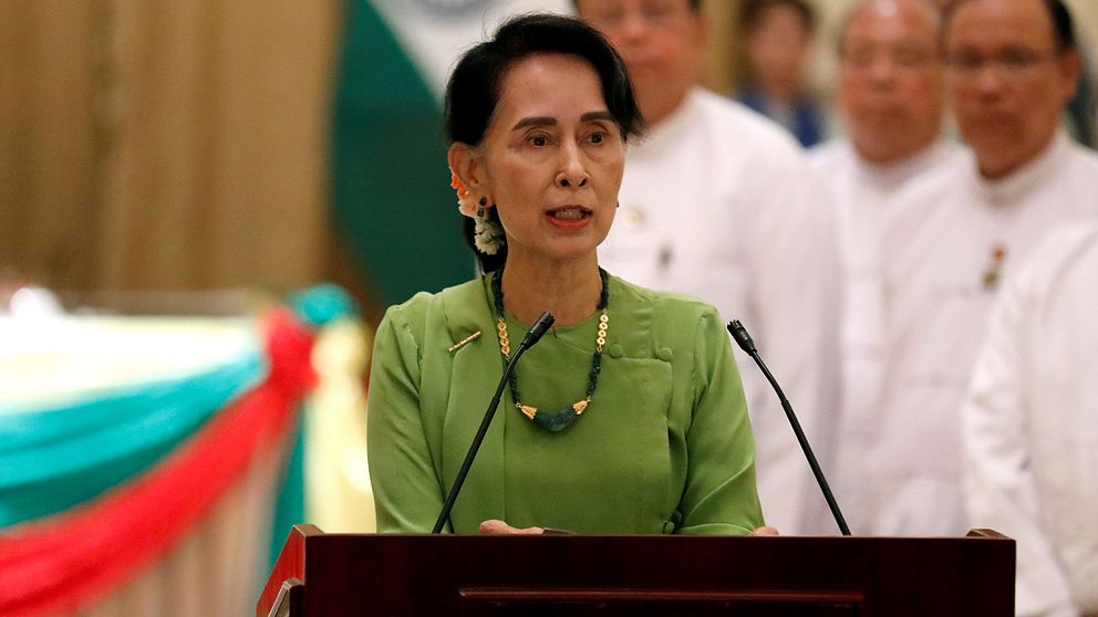 Burmas ledare Aung Sang Suu Kyi.