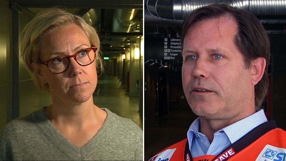 Klubbdirektör Charlotte Gustavsson och sportchefen Patric Larsson.