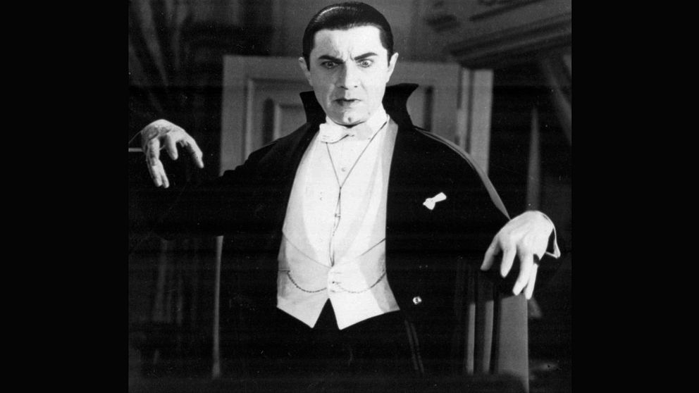 Bela Lugosi som Greve Dracula i ”Mysteriet Dracula” från 1931