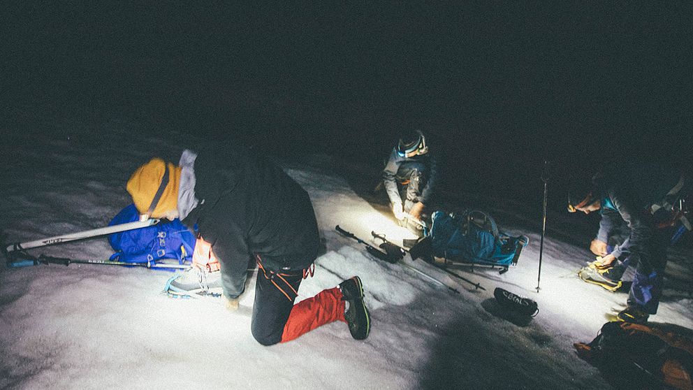 På vägen upp på Elbrus.