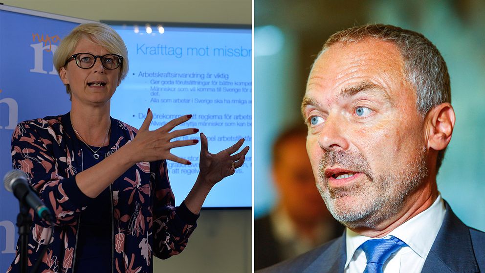 Moderaternas Elisabeth Svantesson och Liberalernas Jan Björklund kritiserar skattehöjningen.