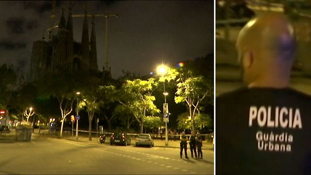 Anti-terrorpolis utrymde katedralen Sagrada Familia efter ett terrorlarm