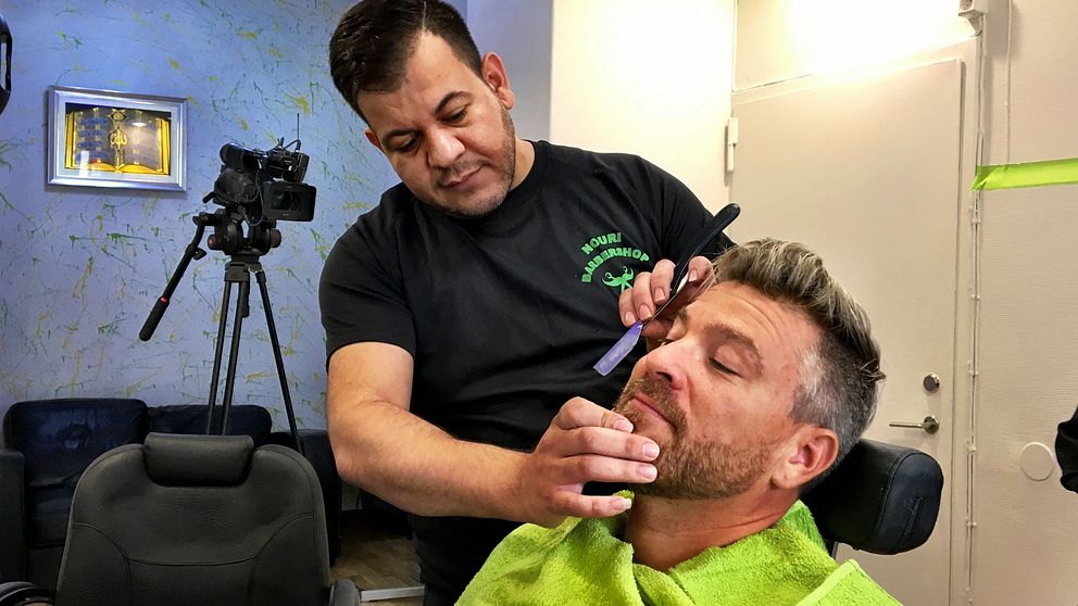 Nouri Halak, är frisör och barberare i Ronneby.