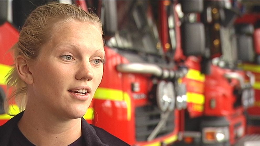 Karin Olstolpe hoppas på fler kvinnliga brandmän