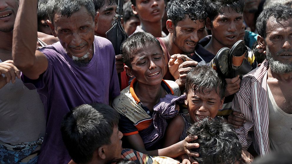 Flyktingar från folkgruppen rohingya.