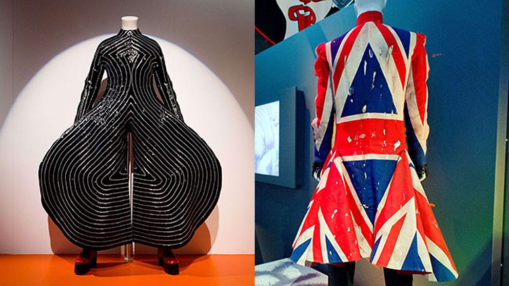 Kläder från det brittiska museet som i mars hade en utställning med hans scenkläder.
