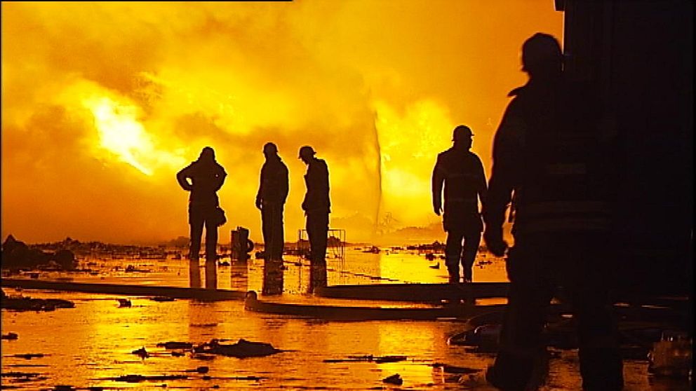 brand, återvinningsstation Nässjö,