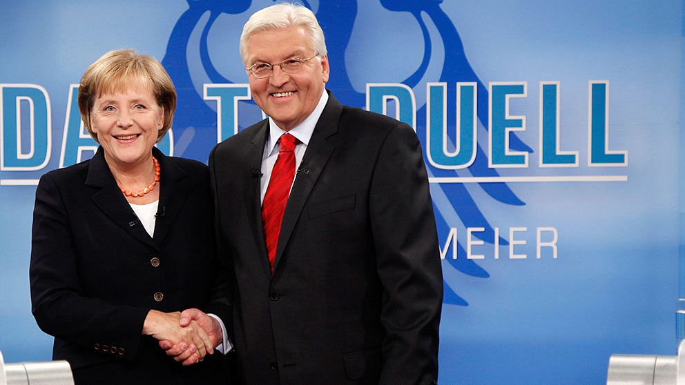 Frank-Walter Steinmeier var socialdemokraternas kandidat mot Angela Merkel 2009