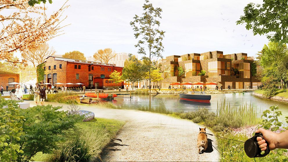En bild på hur CV-området i Örebro planeras se ut i framtiden.