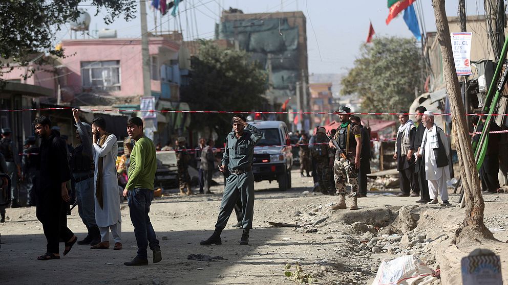Attentatsplatsen i Kabul