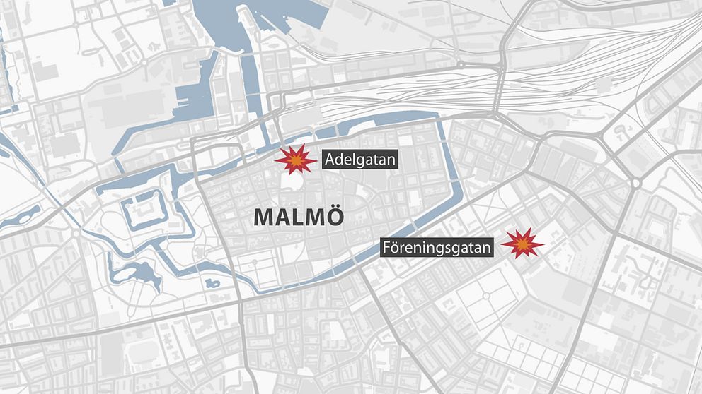 Karta över Malmö.