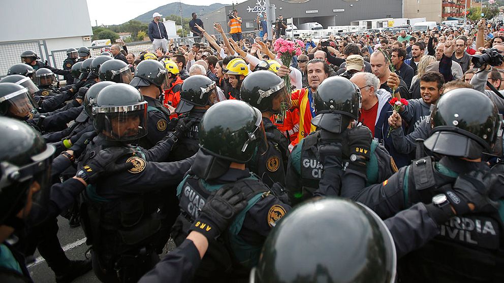 844 personer skadade i Katalonien