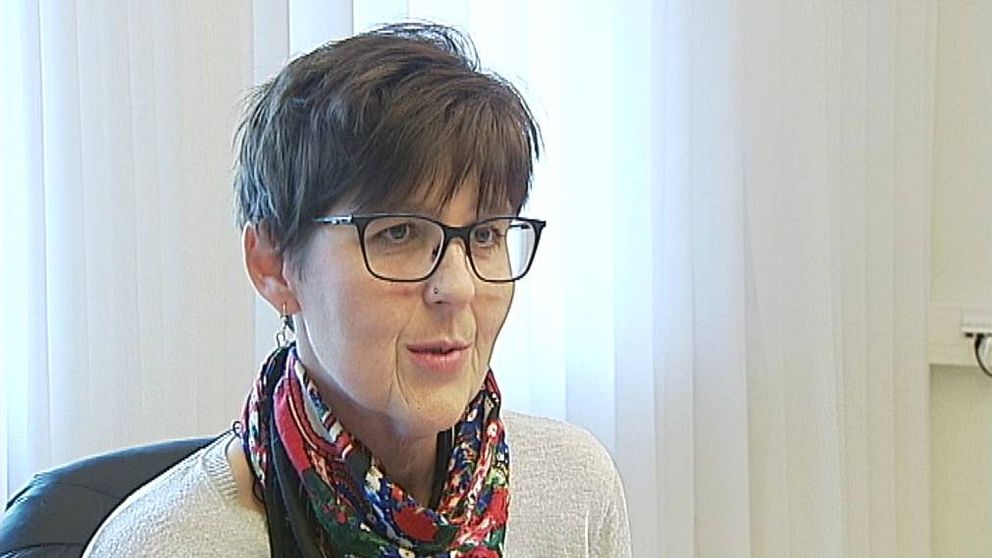 närbild en medelålders kvinna