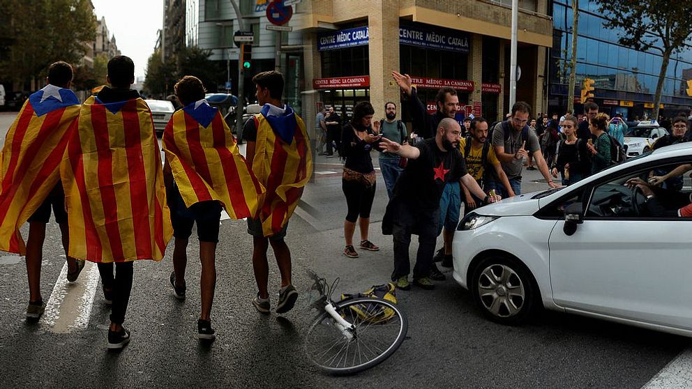 Katalonien drabbas av strejk
