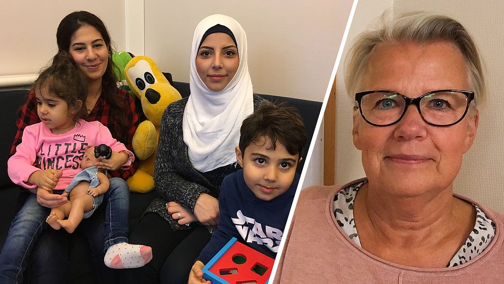 På öppna asylförskolan i Kramfors trivs mammor och barn. Det berättar Karin Nordén som arbetar där.